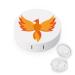Phoenix Round Case For Contact Lens Kit Storage Box with Mirror Printed