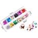 12 Colors Butterfly Glitter Nail Sequins - Colorful 3D Nail Art Flakes for Manicure and DIY Decoration - Buy Online on GoSupps.com