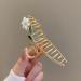 Gold Lily Flower Metal Hair Claw Clip for Thick, Thin, Curly Hair - Fashion Hair Accessory for Women and Girls - Buy Online on GoSupps.com