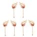 minkissy 3 Pairs Japanese Hair Decor Wedding Hair Clips Tassel Hair Clips for Women Japanese Hair Pin Chinese Hair Clips for Women Hair Pearls Barrettes Woman Geisha Rhinestones