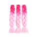Shop Showjarlly Kanecalon Hair Braids Extensions | Ombre Jumbo Braid Hair - 24 Peach Light Pink | 3 Pack - Buy Online on GoSupps.com