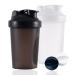 Hiusity Shaker protein shake protein shaker with ball for super creamy fitness protein shakes protein shake cup gym shaker durable exhaustive odor -neutral shake cup 400ml 400ml black+white