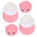 Balacoo 2pcs Body Powder Box Body Powder Puff Loose Powder Containers Refillable Cosmetic Containers Travel Pink 10x7cm