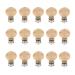 Tubayia 15 Pieces Pacifier Clip Wooden Pacifier Clips Set Pacifier Holder for Baby and Child (Natural)