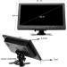 Hikity 10 Inch Portable HDMI Monitor with BNC, VGA, HDMI Inputs - Built-in Speakers for PC, CCTV, Security Camera - Remote Control - Ideal for Raspberry Pi & X-Box - Buy Online on GoSupps.com