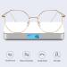 Voolga Classic Blue Light Filter Glasses - Fashionable Polygon Design for Men & Women - Anti-Fatigue Computer Glasses with Gold Metal Legs - Buy Online on GoSupps.com