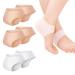 Menyiyds - 3 pair of gel heel cushions heel protection silicone pads heel socks for heel spur Plantar fasciitis heel pain dry cracked heel for men and women