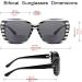 Buy 3 Pack Bifocal Reader Sunglasses for Women - Oversize Retro Cat-eye Reading Glasses (1 Black 1 Black Tortoise 1 Brown Tortoise) - 1.75x - International Shipping Available - Buy Online on GoSupps.com