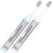 Travel Toothbrush Set 2PCS Travel Toothbrush Set 3 in 1 Toothbrush Kit with Refillable Toothpaste Tube and Travel Case Portable Foldable Toothbrush for Travel Camping School Business Trip