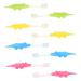 Minkissy 8st Small Crocodile toothbrush Children's toothbrush Transparent Bent Born Children