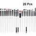 FOYTOKI 20pcs Eye Makeup Eyeliner Eyeshadow Brush Kit Portable Makeup Brush Kit Para Pesta as Eyelash Kits 15.50X1.50X1.50CM As Shown - Buy Online on GoSupps.com