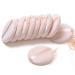 10 Pieces Pure Cotton Powder Puff, Makeup Puff for Powder Foundation, 3.15-inch Normal Size with Strap, Blending for Loose Powder Mineral Powder Body Powder Wet Dry Makeup Tool Beige