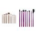 Real Techniques AU Natural Make-up brush set & Everyday Eye Essentials eyeshadow brush set 8-part No Color Bundle with eyeshadow brush set