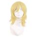 MapofBeauty 14 inch/35 cm Short Cosplay Anime Wig With Bangs Wolf Tail Synthetic Hair Fibers for Party Wig (Gold)