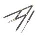 VINTORKY Golden Ratio Ruler 1pc Second Generation Scale Metal Dies Stainless Steel Ruler Eyebrow Ruler Tool Measuring Tool 25x5x0.6cm Black