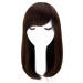 Hair topper for women with a pony side for clipping thick hair parts wiget for thinner hair 40.6 cm dark brown 40.6 cm dark brown
