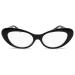 2SeeLife Cat Eye Reading Glasses for Women (Blue light optional) Black 2.25 x