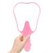 Faruijie Dental Handpiegel colorful plastic cute teeth shaped mirror oral medical function small face mirror Light makeup mirror for children girls women and clinic pink