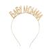 Amosfun Baby Clothes Tiara Head Band Womens Headbands Fashion Headbands Mom Hair Hoop Gold Outfit Mom to Be Headband Mom Headband Party Headband Party Costume Headgear Miss Clothing Alloy