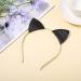 YIAJIA 2 Black Cat Ears Headband Glitter Halloween Headbands for Women Kids Girls Cat Ears Halloween Headband Alice Hair Band for Halloween Costumes Cosplay Accessories Fancy Dress Photo Props - Buy Online on GoSupps.com