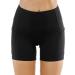 Gym People High Waist Yoga Shorts - Tummy Control Fitness Shorts with Pockets | Black - Medium - Buy Online on GoSupps.com