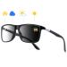 Missfive Photochromic Bifocal Reading Glasses Men Blue Light Protection Designer Transition Retro Computer Readers Far and Near Dual-Use Lens Stylish Vintage Eyeglasses Glossy Black Eyewear 2.5x Photochromic Bifocal_shiny Black Frame 2.5 x