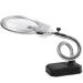 Magnifier Desktop Magnifier Lamp with Led Light Led Magnifying Lamp Folding Magnifying Glass Desktop Lamp 2.25x 5X Magnification Adjustable Swivel Arm for Desk Workbench Task Craft
