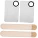Mikinona Lot de 6 Set de Sets de Spatules de Maquillage en Acier Inoxydable Palette de M lange pour Nail Art Outils de Maquillage pour Salon et Maison Facile Nettoyer