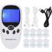 Tens device pain therapy 2 channels TENS muscle stimulation devices with 8 pieces of electrodes pads muscle stimulator for muscle building pain relief muscle tingle