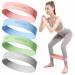 YOTTOY Silicone Resistance Bands for Working Out- 4 Levels of Exercise Loop Bands Elastic Bands for Legs Effective Physical Therapy Home Workouts Yoga and Fitness pink+blue