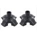 ytrew Four-Legged Support Rubber Walking Stick Ferrule Self Standing Anti Slip Replacement Tip Heavy Duty Cane Crutch Pad - 19 mm / 22 mm