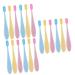 Frcolor 18-part set tool for tooth cleaning manual soft toothbrush tongue scratching dental brush for children tongue toothbrush mouth cleaning brush lip gloss