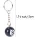 Aboiledy 2 Pieces Billiard Ball Keychain Creative Black 8 Ball Key Ring for Happiness | 25mm Plastic Keychain for Pool Enthusiasts - Buy Online on GoSupps.com