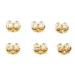 Orgrimmar 14K Gold Earring Backs Yellow Ear Locking for Stud Ear Rings (3 Pairs)
