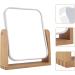 YYPDC Bamboo Makeup Mirror with 360 Degree Swivel Stand - 1X/3X Magnification Double Sided Vanity Mirror for Beauty Gifts (Square) - Buy Online on GoSupps.com