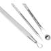 3Pcs Stainless Steel Blackhead Extractor Kit Acne and Pimple Removal Tools Set for Whitehead Blackhead Blemish and More - Professional and Personal Use (Silver) - Buy Online on GoSupps.com