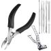 Toenail Nail Clippers Set Toenail Clippers Nail Clippers 8 Pieces Stainless Steel Toenail Clippers with Double Sided Nail File and Nail Scissors Repair for Thickness and Ingrown Toenails
