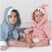 Lexikind Hooded Towel Baby - Soft Shark Blue Terry Bathrobe & Hooded Bath Towel for Infants | Ideal International Shipping - Buy Online on GoSupps.com