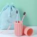 Beaupretty Travel Toothbrush Cup - Pink Toothpaste Organizer & Holder | 1PC 19.6x6cm - Perfect for International Shipping - Buy Online on GoSupps.com