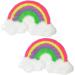 Operitacx 6 Pcs Cloth Sticker Patches Rainbow Embroidery Patches Cloud Patches Cloth Stickers Applique Sequins - Buy Online on GoSupps.com