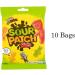 10 x Sour Pattch Kids Bag 130g - Fruit flavour gums with a sour sugar coating | FULL BOX - Buy Online on GoSupps.com