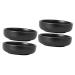 OUNONA 4 Pcs Sauce Dish Vinegar Dish Soy Sauce Plates Dipping Bowls Plates Fruit Black Appetizer Plates Japanese Style Seasoning Dishes Dip Bowl Snack Bowl Ceramics Mini Bowl re-usable 9X9X2.5CMx2pcs Blackx2pcs