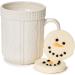 Two's Company Cable Knit Pattern Mug 18 fl oz Ceramic with 6 Snowman Marshmallow Toppers - Buy Online on GoSupps.com
