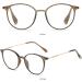 Tayaar Stylish Anti-Blue Light Reading Glasses for Men & Women | TR90 Lightweight Round Frame 4x Tawny Gold - Buy Online on GoSupps.com
