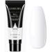 Nail Builder Gel Nail Extension 15ml White Poly extension Gel False Nail Gels Nail Extension Builder Nude Gel Nail Enhancement Crystal Poly builder Gel For Beginners