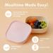 Miniware Sip & Snack Set - 1-2-3 Sip Drinking Cup, Snack Bowl, Suction Foot - Vanilla Cotton Candy | Promotes Self Feeding, Dishwasher Safe - Buy Online on GoSupps.com