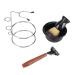 Men's Wet Shaving Kit - 4 Pc Antique Shaving Set with Hair Brush | Perfect Gift for Men - Buy Online on GoSupps.com