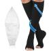 Medical compression stockings women & men 20-30 mmHg professional care for ankles support stockings with gradient compression for varicose veins circulatory promotion -black XL XL black