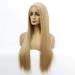 Silky Long Straight Lace Front Wig for Women - Heat Resistant Synthetic Hair Natural Gold Color Perfect for Daily & Halloween Parties Available in 14in & 24in - Buy Online on GoSupps.com