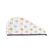 Hair Towel Wrap Hair Drying Towel with Button Towel Turban Head Towel to Dry Hair Quickly (Little Elephant)